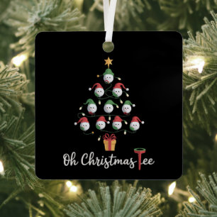 Golf Golfer Grappige Golfen Oh Kerstmis T-Shirt Metalen Ornament