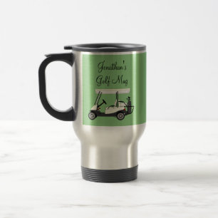 Golf Golfer Panier Personnalisé Café Voyage Mug