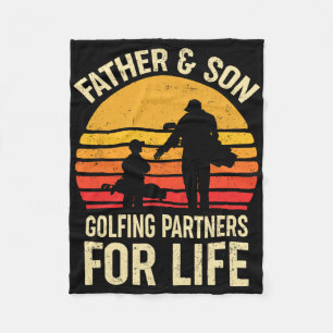 Golf Golfer Vader Zoon Overeenkomstige Papa Fleece Deken