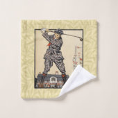 Golf Golfer Vintage Golf antique (Gant de toilette)