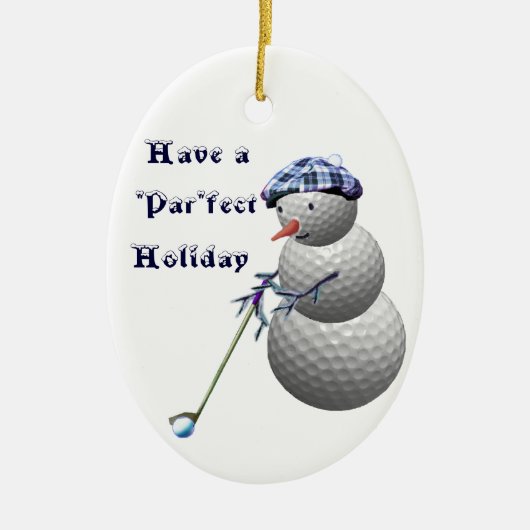 Golf Golfing Golfers kerstcadeautje Keramisch Ornament (Voorkant)