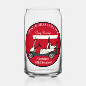Golf Golfkarretje Drinkware Set Blikvorm Glas (Achterkant)