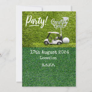 Golf Graduation Party Save the Date voor golfer Kaart