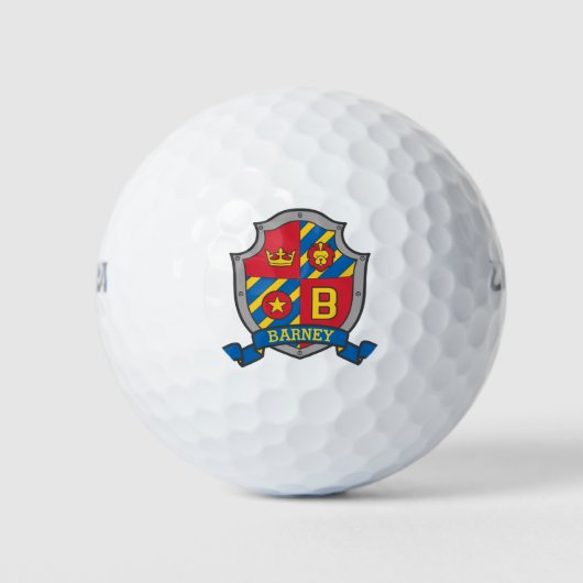 Golf Graphique Heraldique B monogramme Barney balles de (Devant)