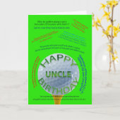 Golf grappen verjaardagskaart voor oom kaart (Gele Bloem)