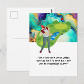 Golf grappig gezegde citaat voor golfer groet briefkaart (Voorkant / Achterkant)