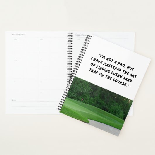 Golf grappig gezegde voor golfer planner (Display)
