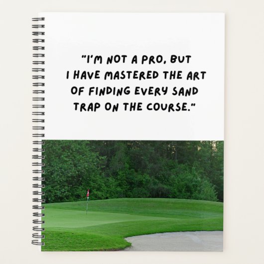 Golf grappig gezegde voor golfer planner (Voorkant)