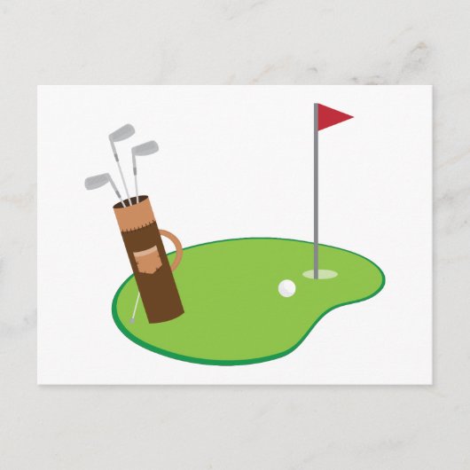 Golf Green Briefkaart (Voorkant)