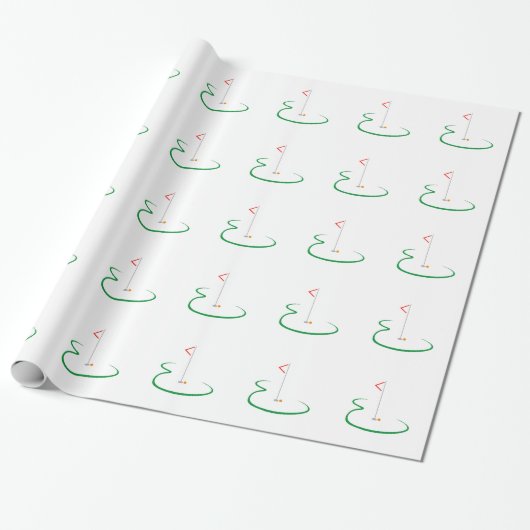 Golf Green Cadeaupapier (Uitgerold)