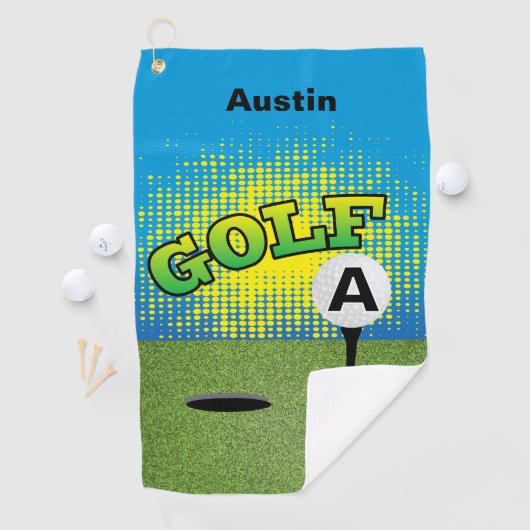 Golf Green Design - Monogram Golfhanddoek (Insitu)