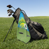 Golf Green Design - Monogram Golfhanddoek (Groen)