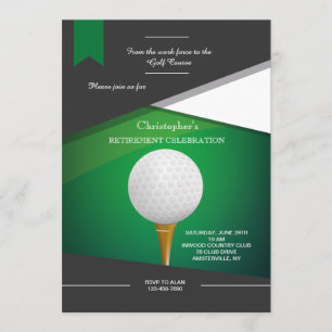 Golf Green Invitation Kaart