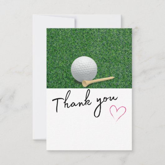 GOLF Greens Gratitude : Fairway Carte de remerciem (Devant)