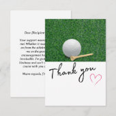 GOLF Greens Gratitude : Fairway Carte de remerciem (Devant / Derrière)