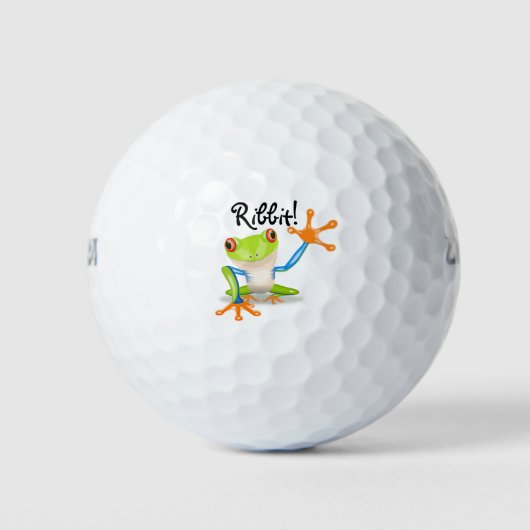 Golf Grenouille! Ribbit ! - BALLES DE GOLF-Personnalise (Devant)