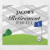 Golf, Grijs Plaid Pensioenfeest Bier Etiket (Enkel label)