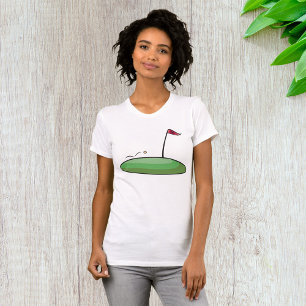 Golf Groen Putt Hole met Vlag 18 T-shirt