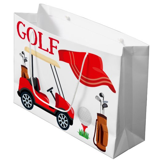 Golf Groot Cadeauzakje (Voorkant Gekanteld)