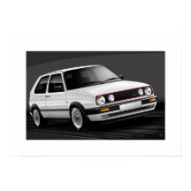 Golf GTI mk2 Poster Illustratie