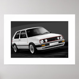 Golf GTI mk2 Poster Illustratie