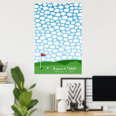 Golf Guestbook Poster - 150 handtekeningen (Thuiskantoor)