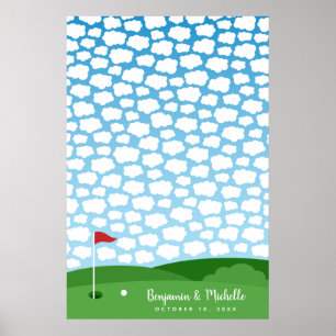 Golf Guestbook Poster - 150 handtekeningen