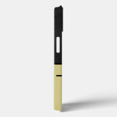 Golf Guy Black Leather Texture Monogram Name Case-Mate iPhone Case (Achterkant / Rechts)