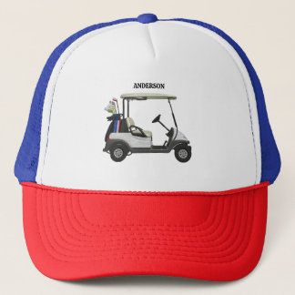  Golf Guy Cart Custom Monogram Name Trucker Hat Pet