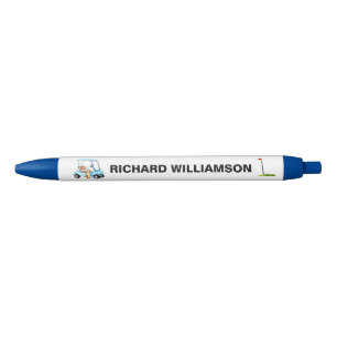 Golf Guy Winkelwagen Vlag Gepersonaliseerde Naam P Zwarte Inkt Pen