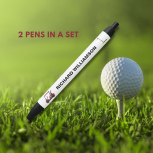 Golf Guy Winkelwagen Vlag Gepersonaliseerde Naam P Zwarte Inkt Pen