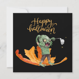 Golf Halloween Day pour golfeur Carte postale