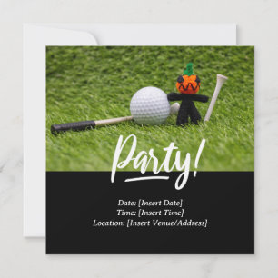 Golf Halloween thema voor golfer Kaart