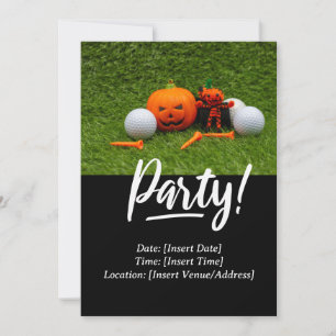 Golf Halloween thema voor golfer Kaart