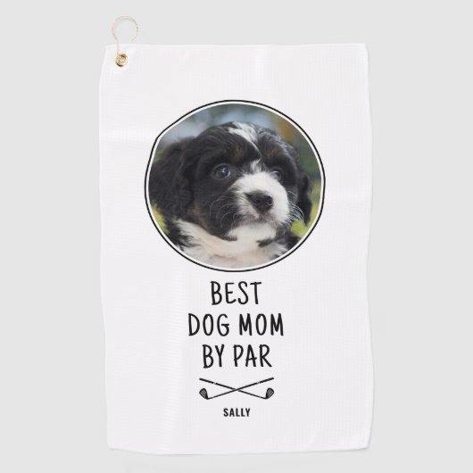 Golf Handdoek Hond Moeder Moederdag Aangepaste Fot (Voorkant)