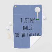 Golf handdoek Laat ballen doen praten grappig (Insitu)
