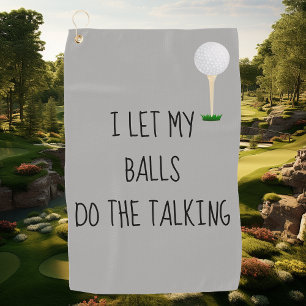 Golf Handdoek Laat Ballen Maar Praten Grappig