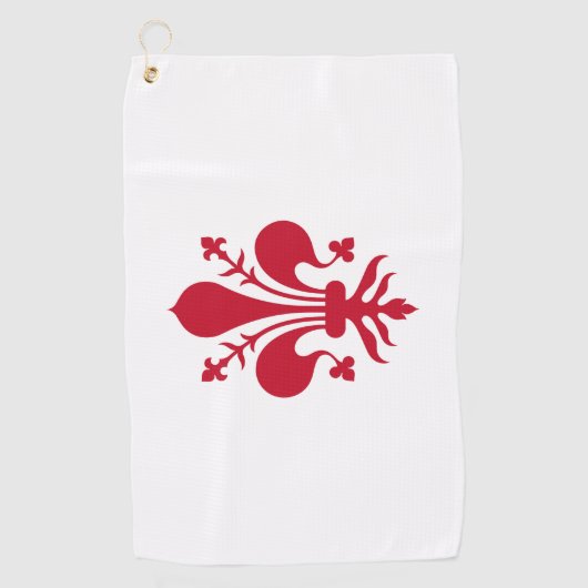 Golf Handdoek met vlag van Florence, Italië (Voorkant)