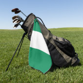 Golf Handdoek met vlag van Nigeria (Groen)