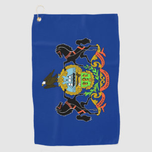 Golf Handdoek met vlag van Pennsylvania, USA