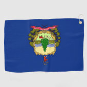 Golf Handdoek met vlag van Vermont State, USA (Horizontaal)