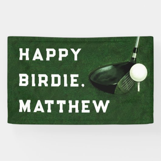 Golf Happy Birthday Banner (Horizontaal)