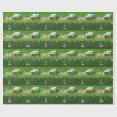 Golf Happy Pasen voor Golfer met eieren en bal Cadeaupapier (Vlak)