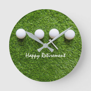 Golf Happy pensionering met golfbal en t-shirt Ronde Klok