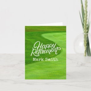 Golf Happy-pensionering met groene gras Kaart