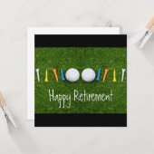 Golf Happy Retirement met golf- en t - shirts-kaar Kaart (Voorkant / Achterkant in situ)