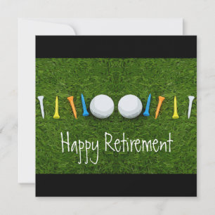 Golf Happy Retirement met golf- en t - shirts-kaar Kaart