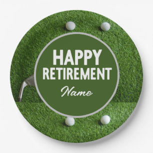 Golf Happy Retirement Paper-Borden Papieren Bordje
