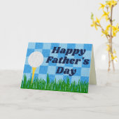 Golf Happy Vaderdag Glitter Kaart (Gele Bloem)