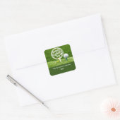 Golf happy Vaderdag voor golfvader Vierkante Sticker (Envelop)